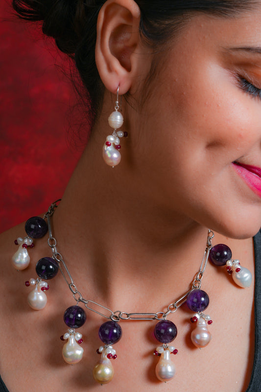 Pearl Choker Purple Sensation Set