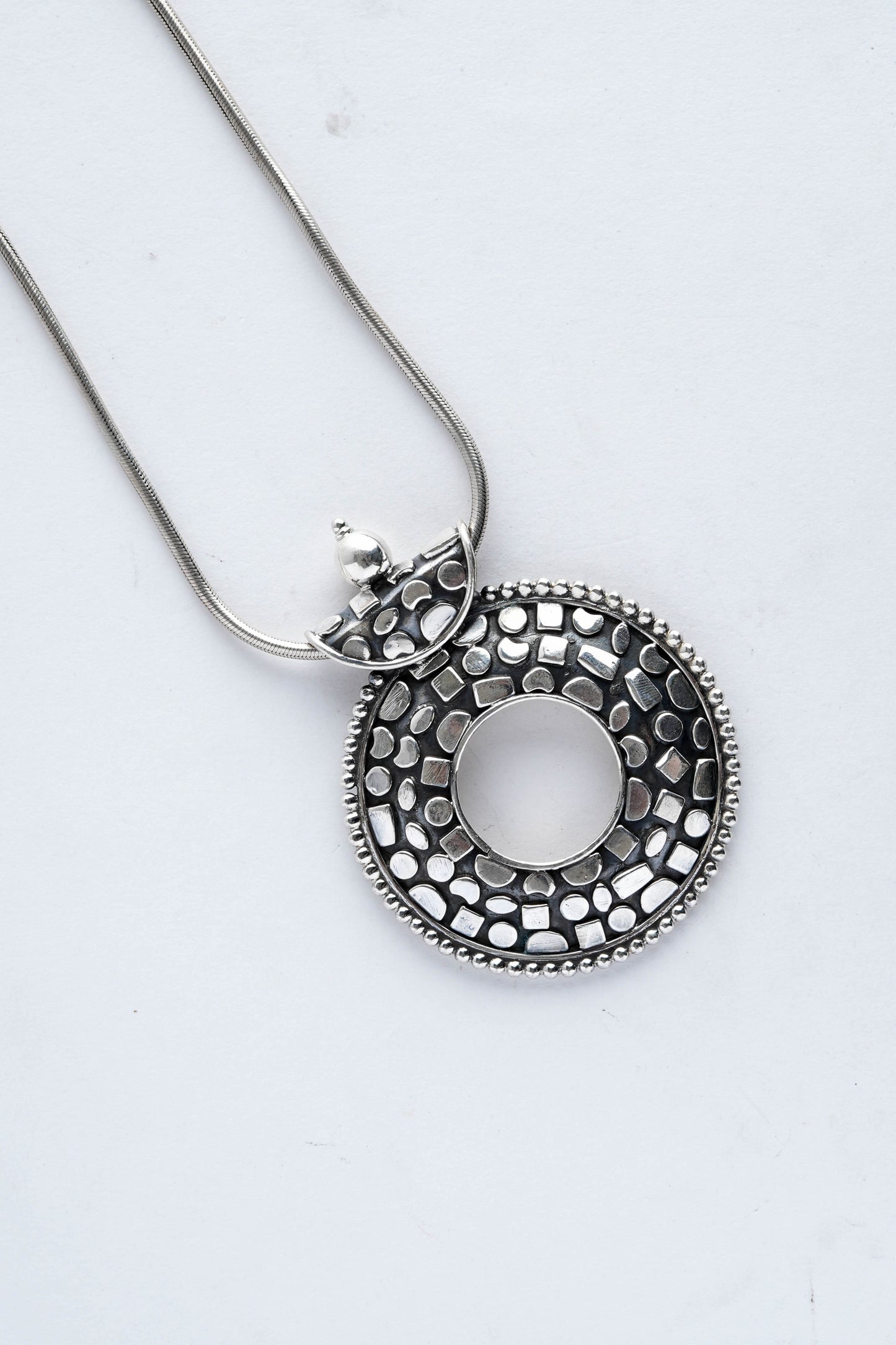 Tiled Silver Ring Pendant