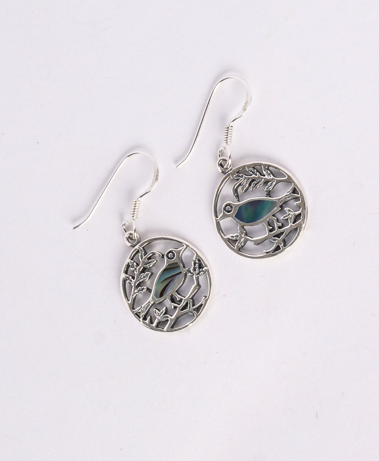 Humming Bird Abalone Earrings