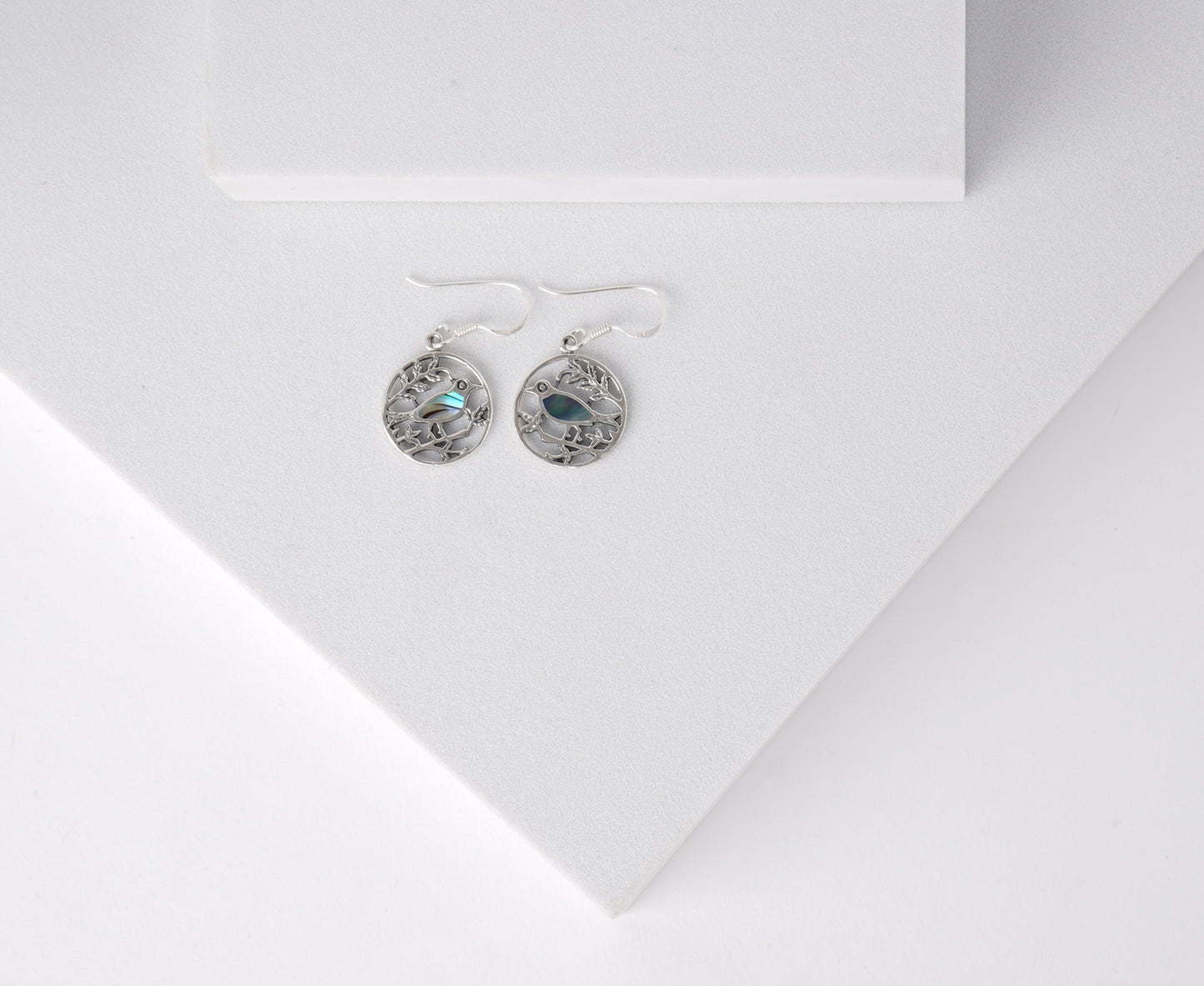 Humming Bird Abalone Earrings