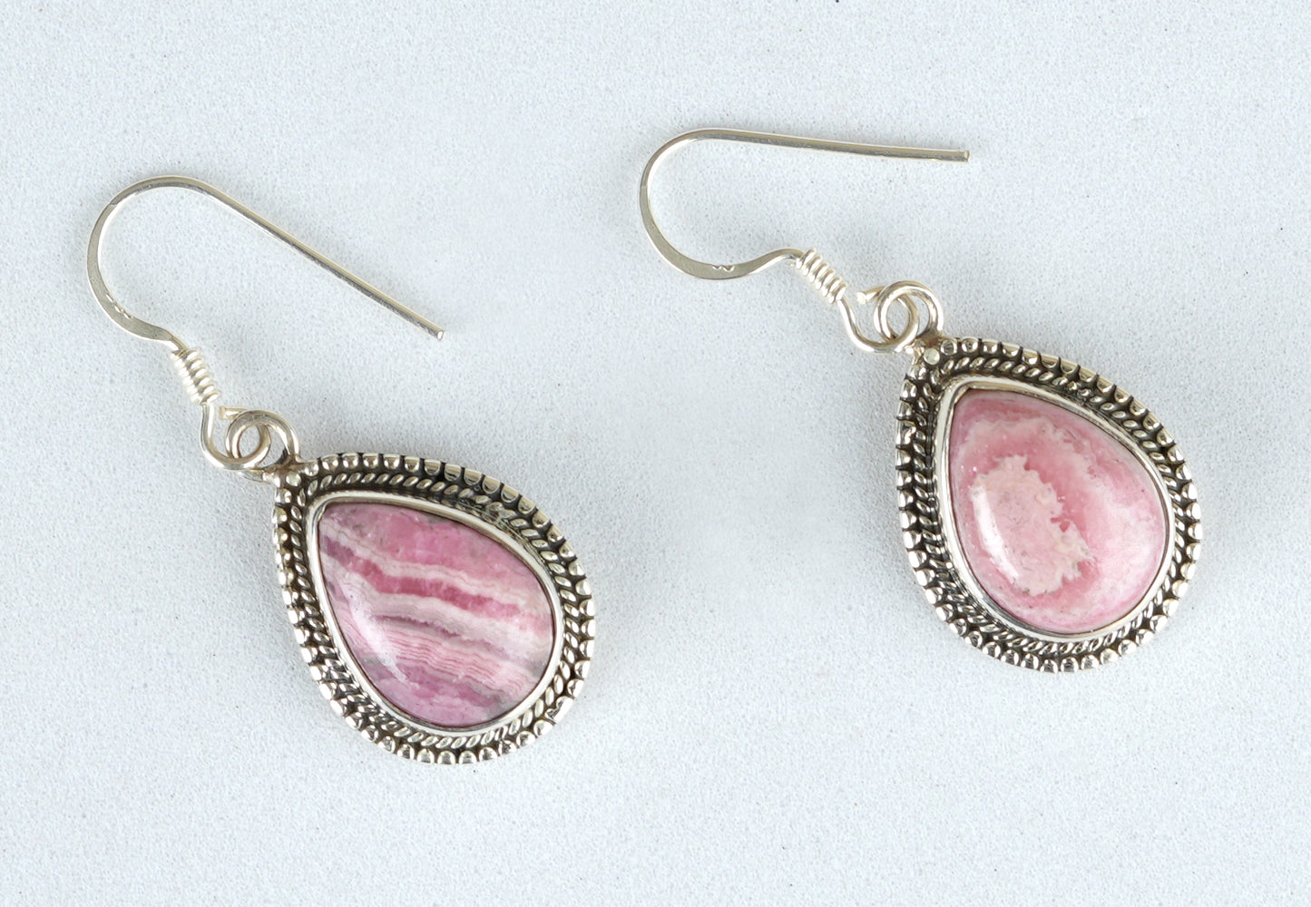 Pink Rhodochrosite Silver Drops