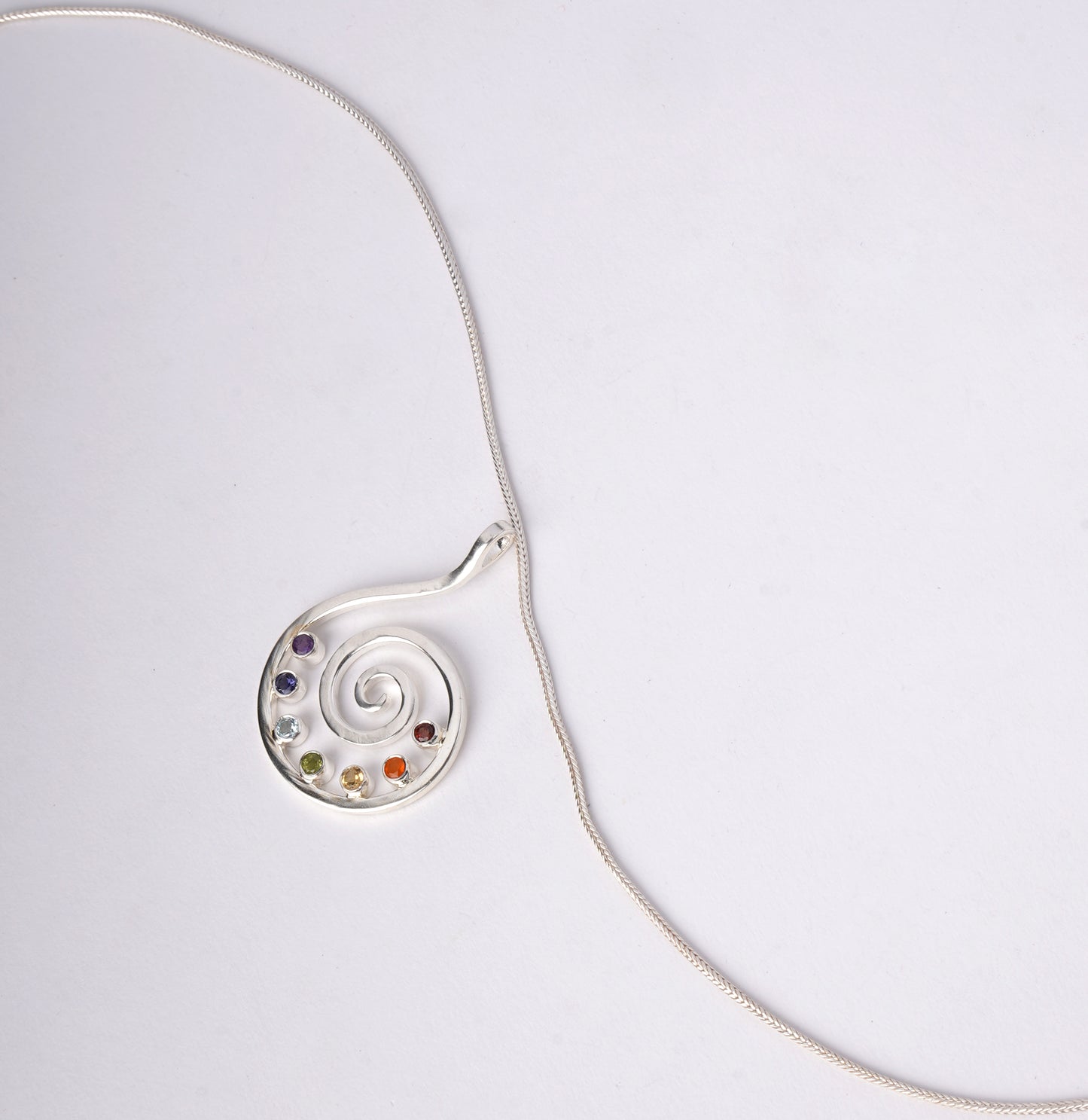 Chakra Spiral Pendant