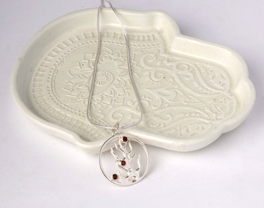 Fire Element Silver Pendant