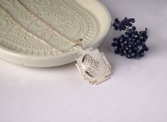 Sri Yantra Silver Pendant