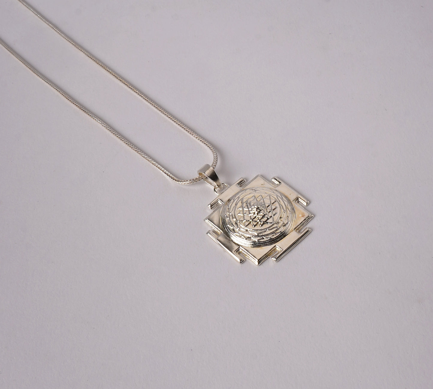 Sri Yantra Silver Pendant