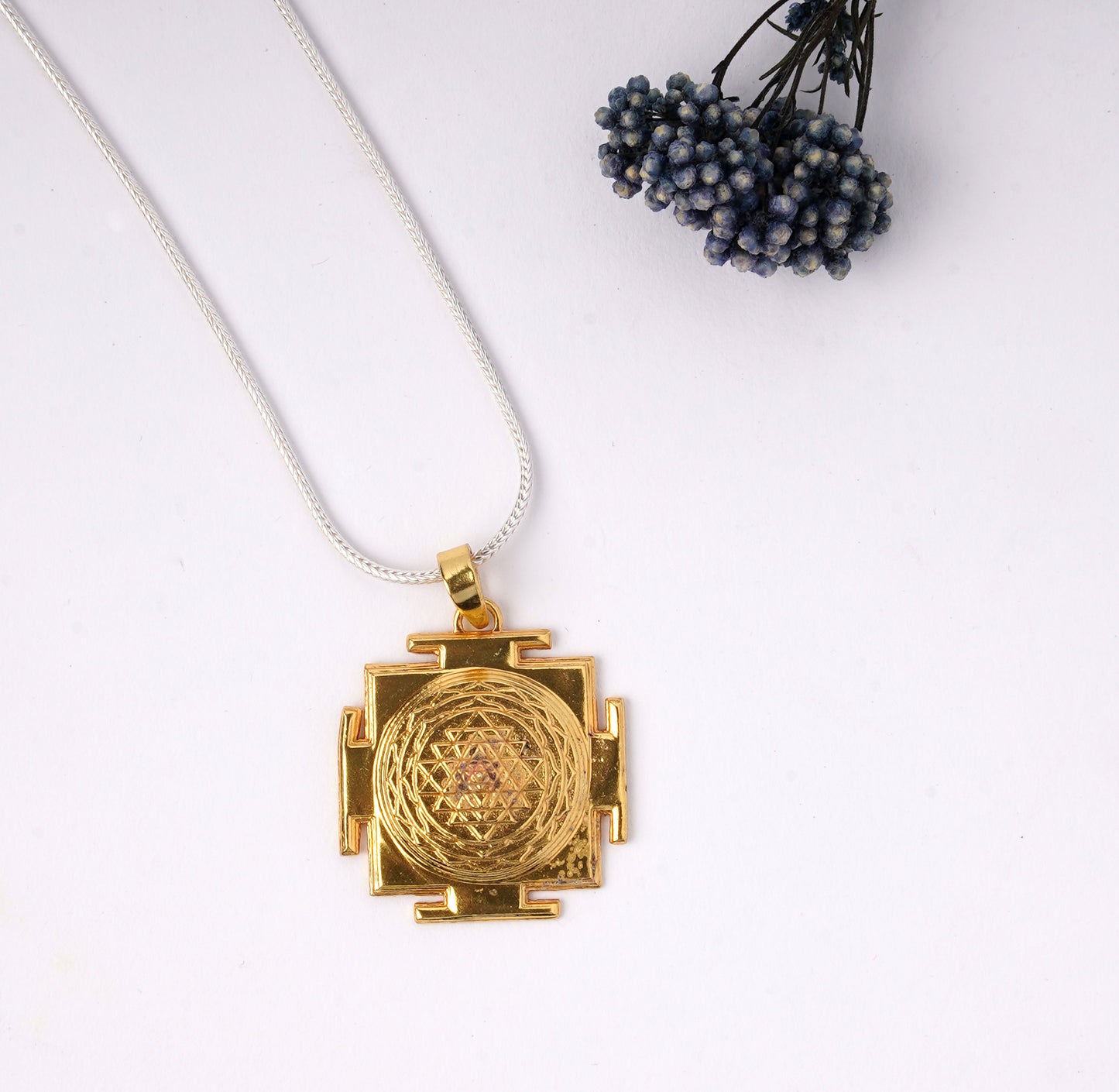 Sri Yantra Gold Plated Pendant