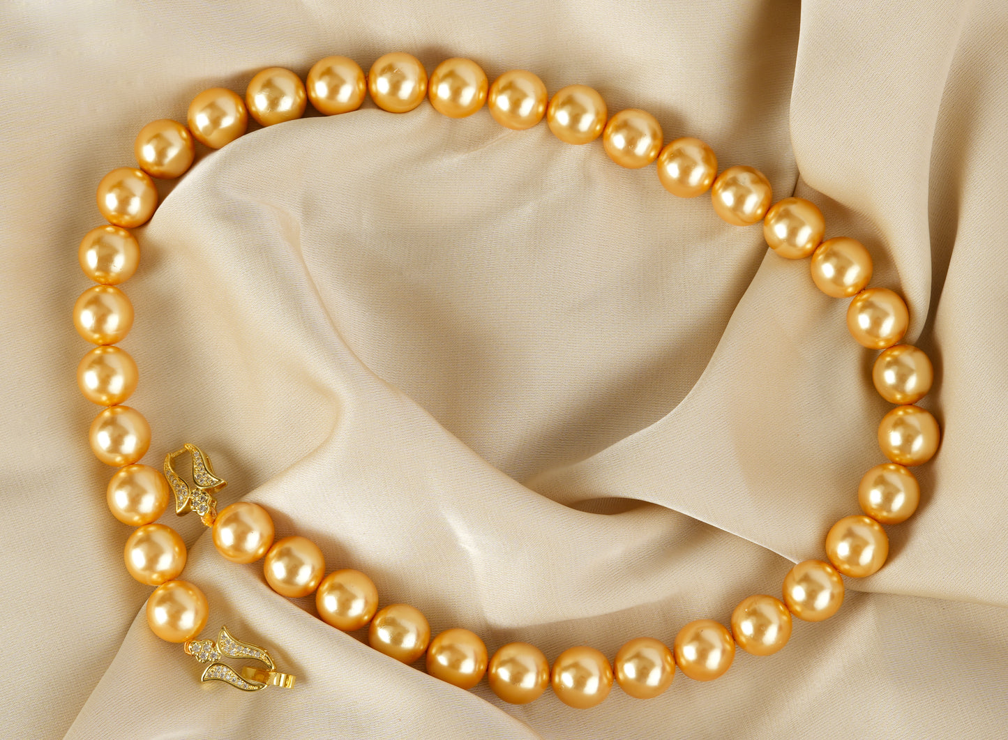 Golden Sunset Pearl Necklace