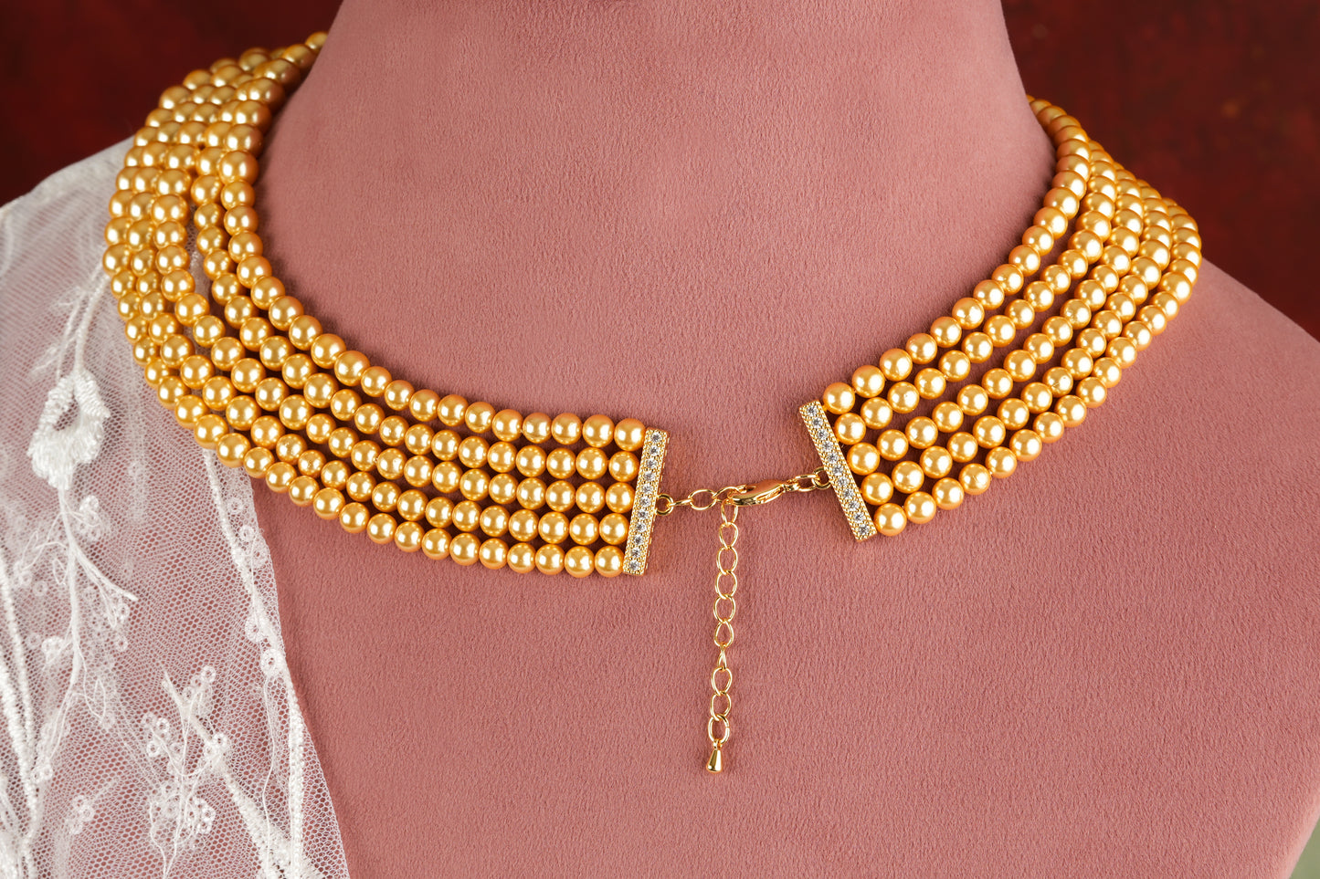 Golden Vibes Pearl Cocktail Necklace
