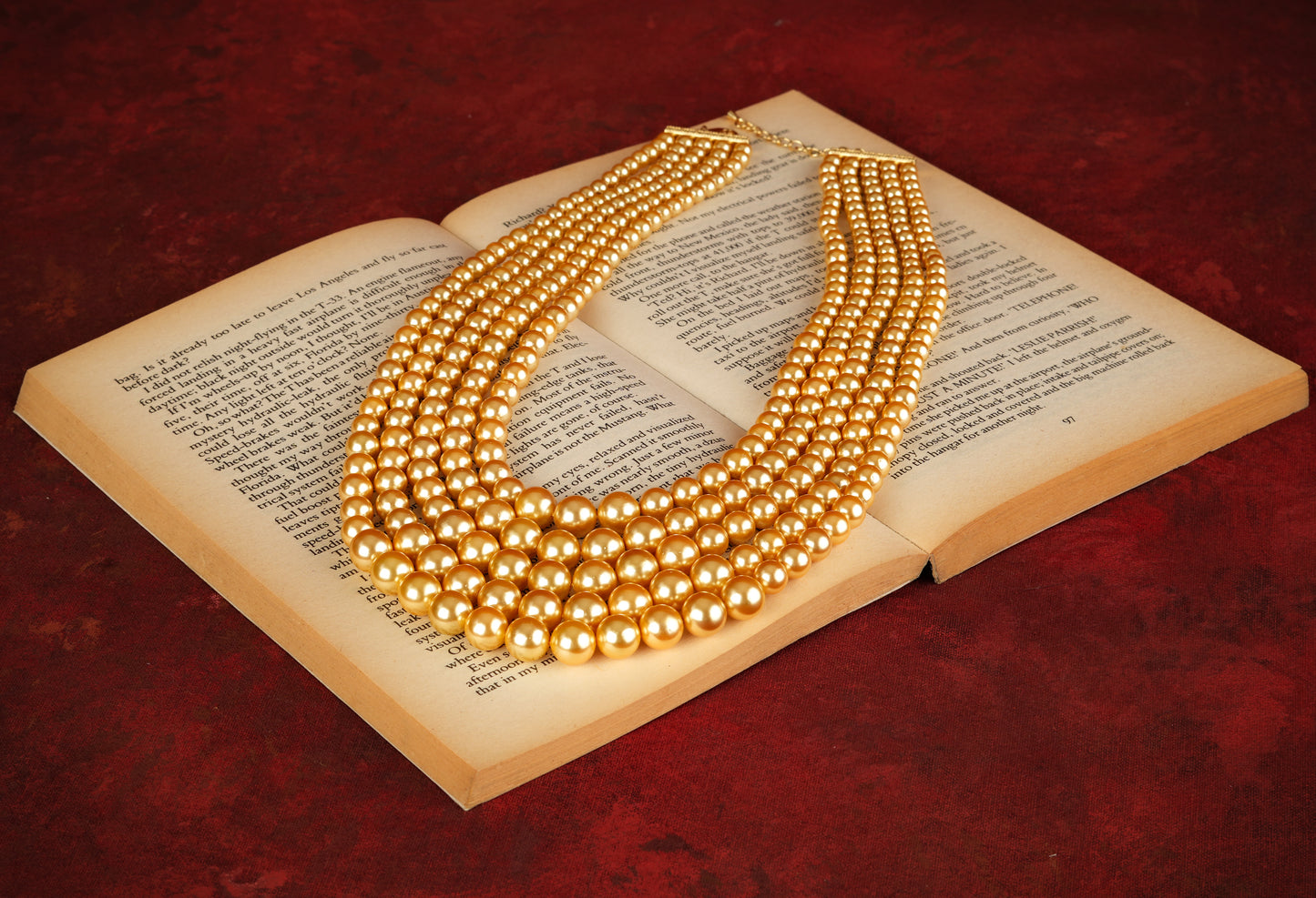 Golden Vibes Pearl Cocktail Necklace
