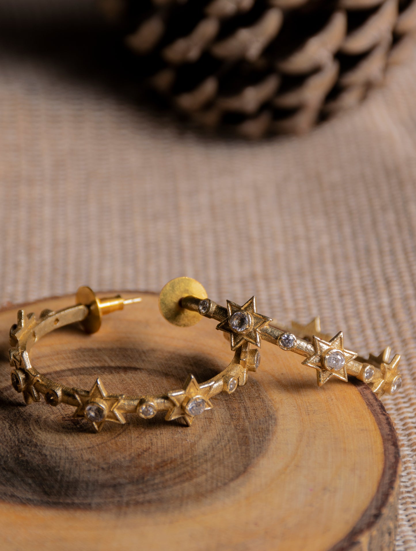 Twinkling Star Hoops