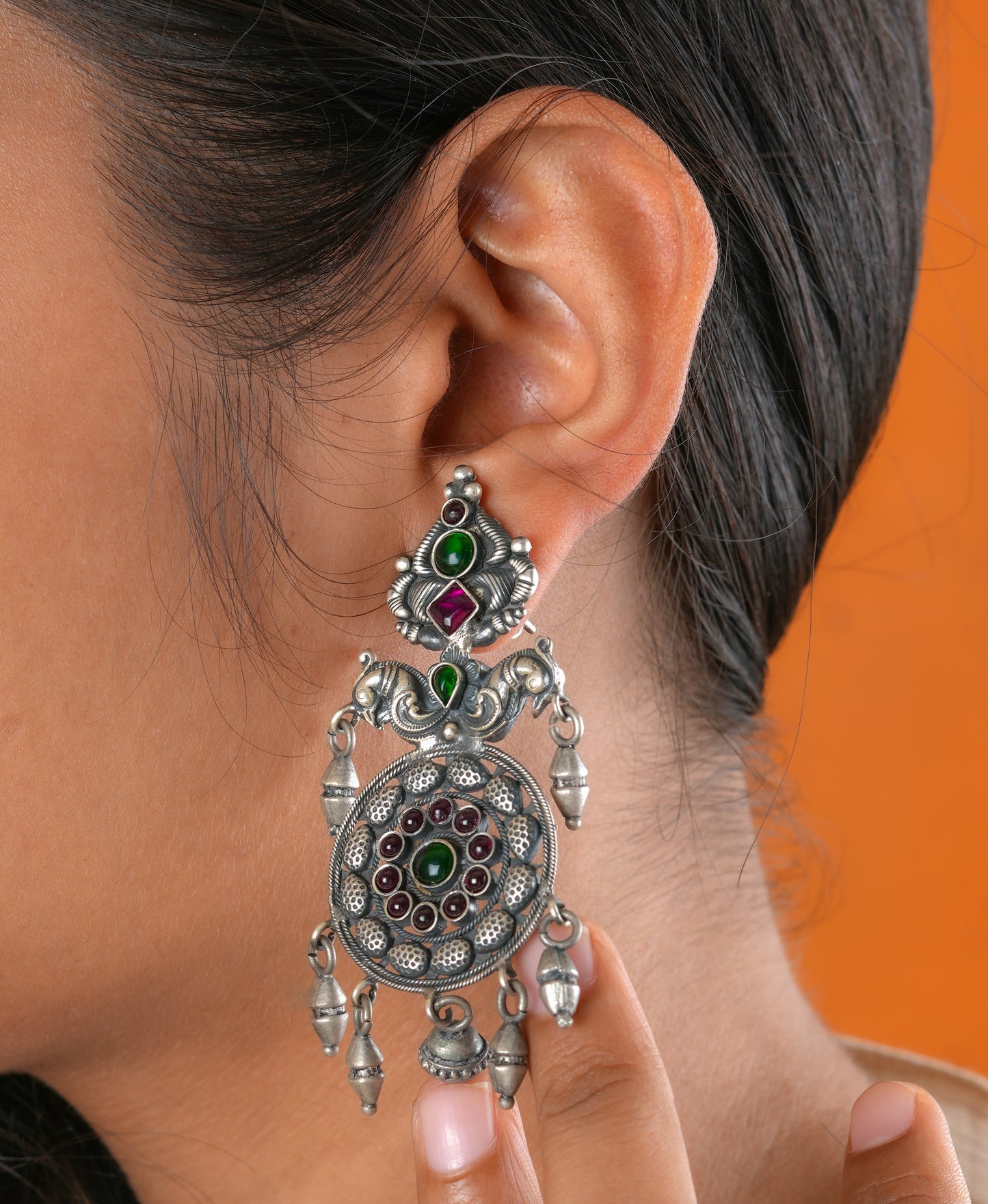 Majestic Silver Handcrafted Earrings