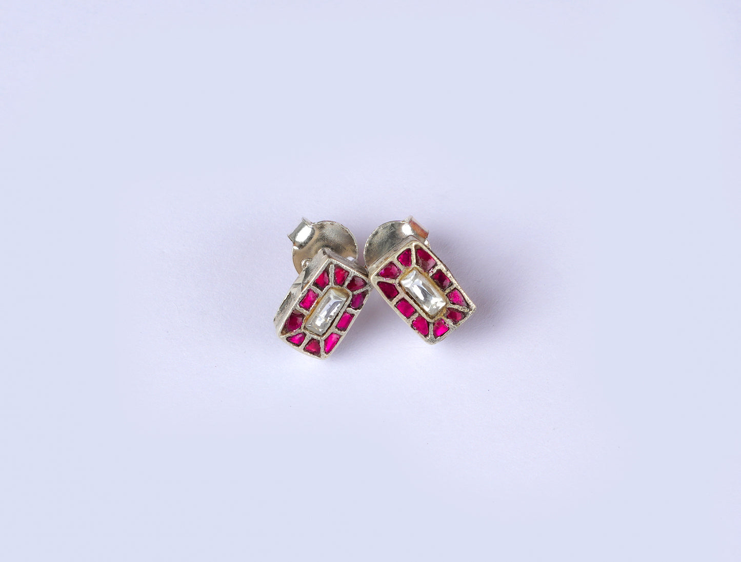 Aayat Pink Kundan Studs