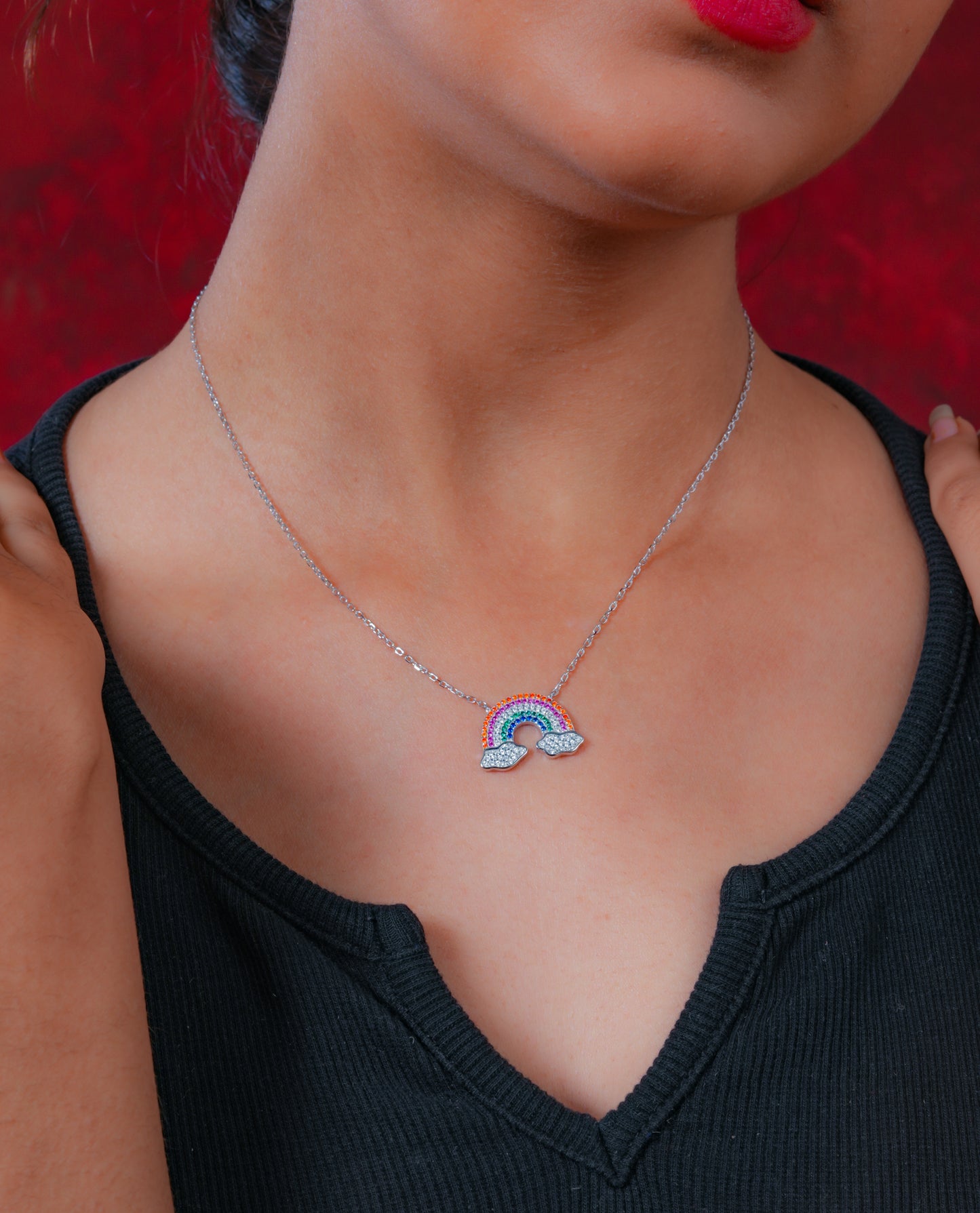Silver Rainbow Necklace