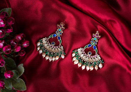 Majestic Silver Festive Earrings
