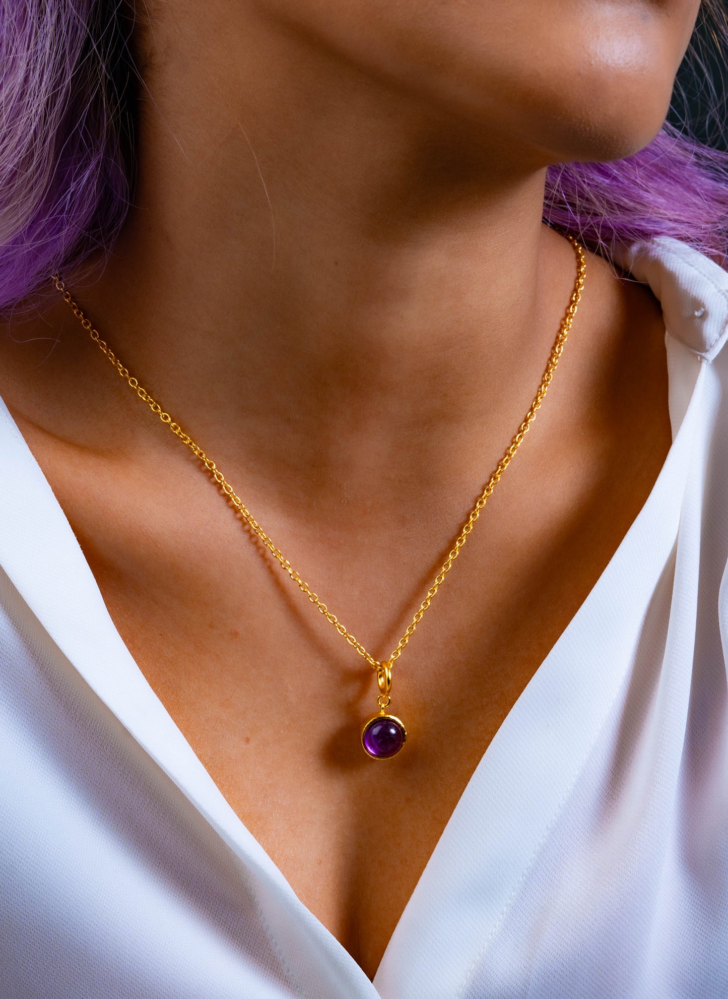 Crown Chakra Charm Necklace