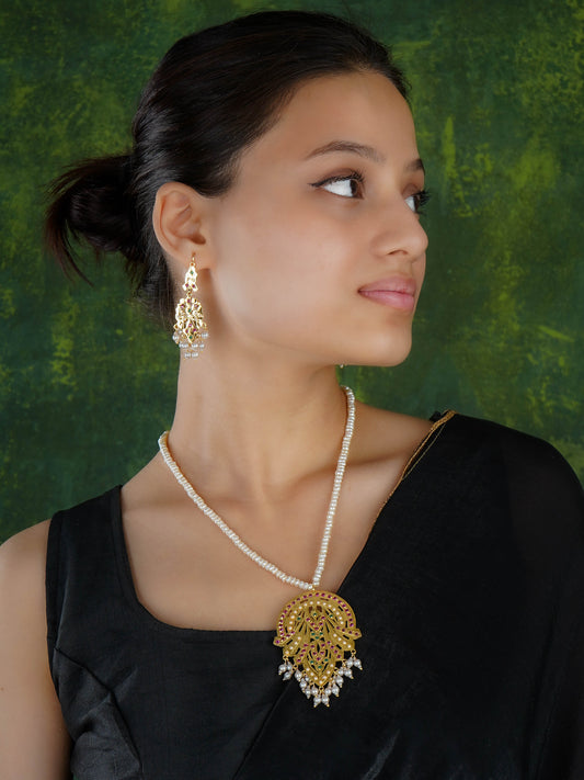 Laila Purani Dilli Gold Plated Silver Necklace Set