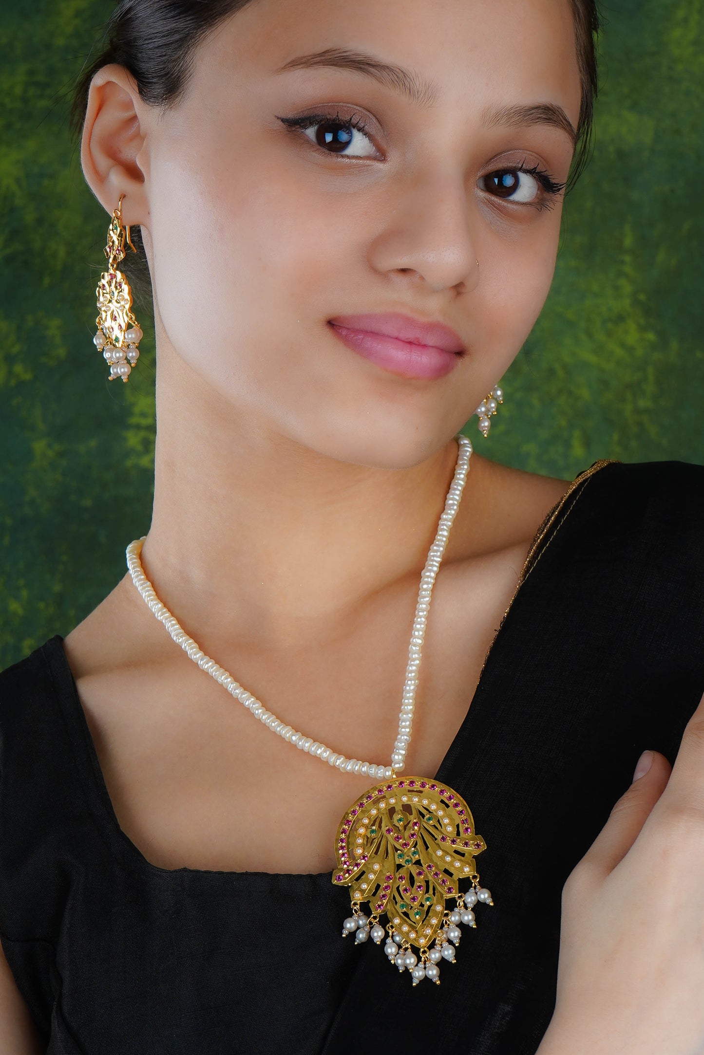 Laila Purani Dilli Gold Plated Silver Necklace Set