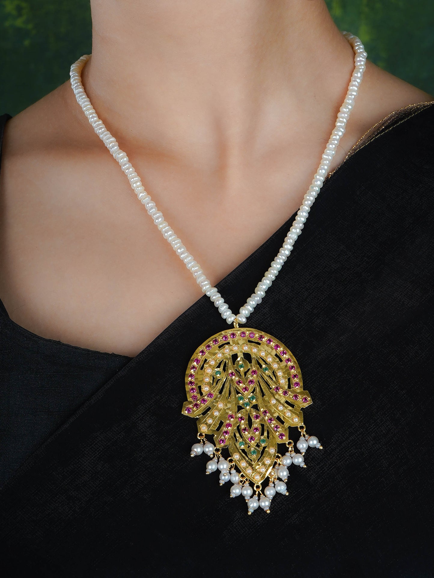 Laila Purani Dilli Gold Plated Silver Necklace Set