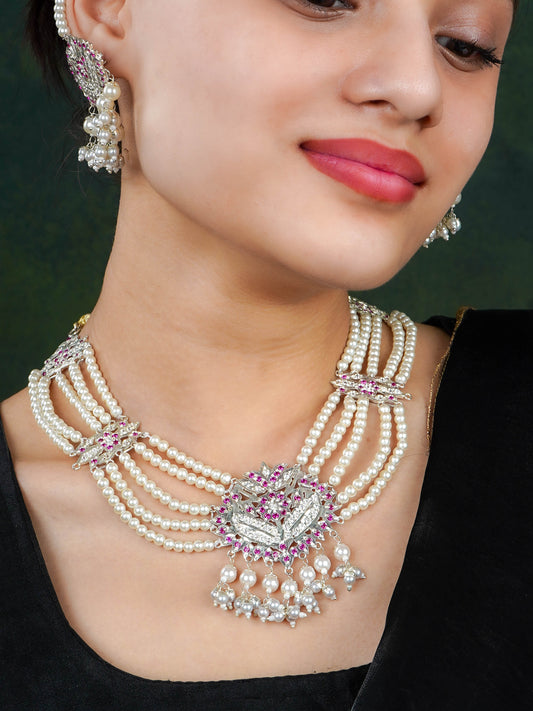 Nadira Purani Dilli Silver Necklace Set