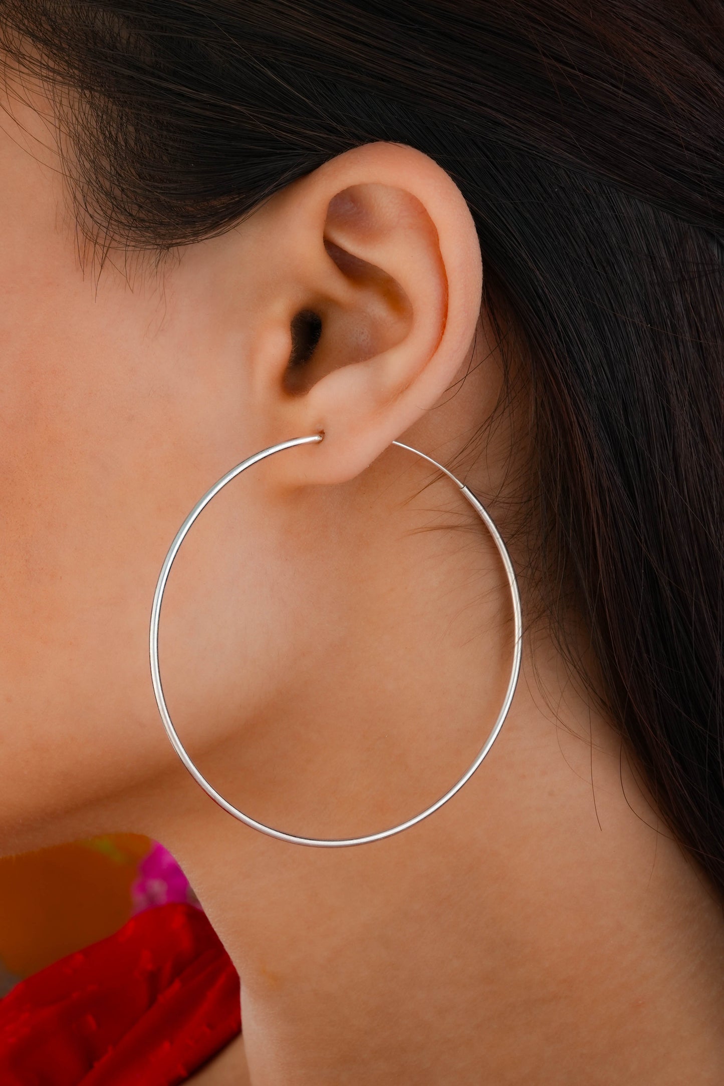 Sterling Silver Big Hoop Earrings