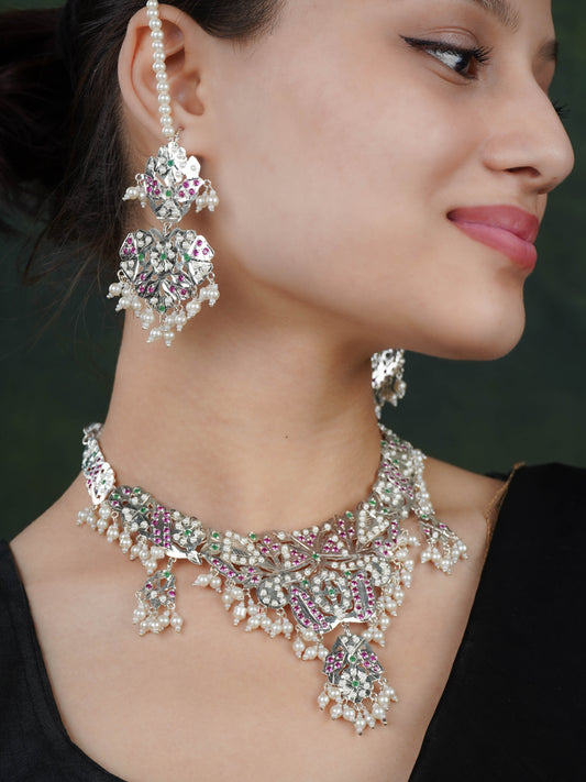 Seher Purani Dilli Silver Necklace Set
