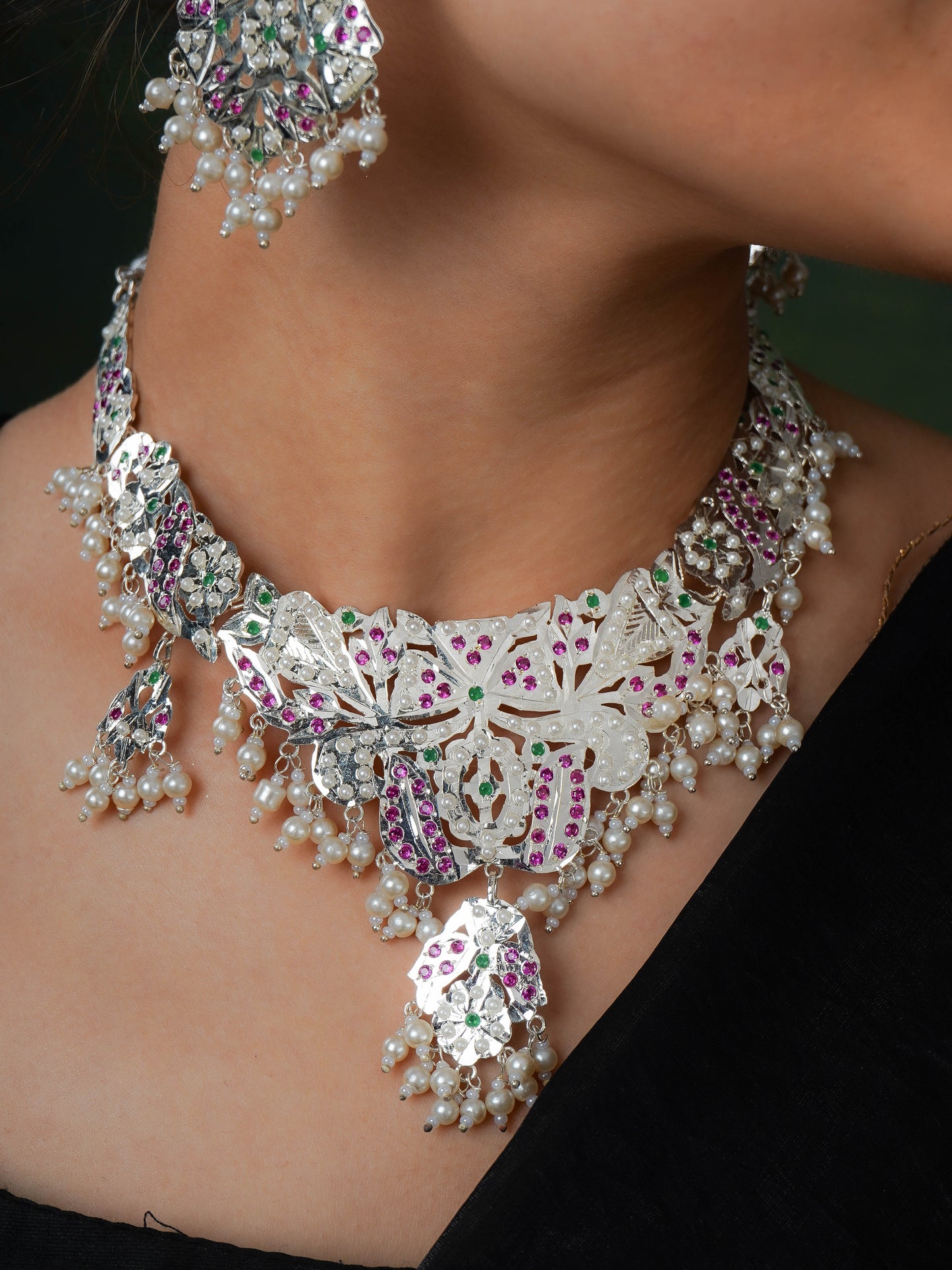 Seher Purani Dilli Silver Necklace Set