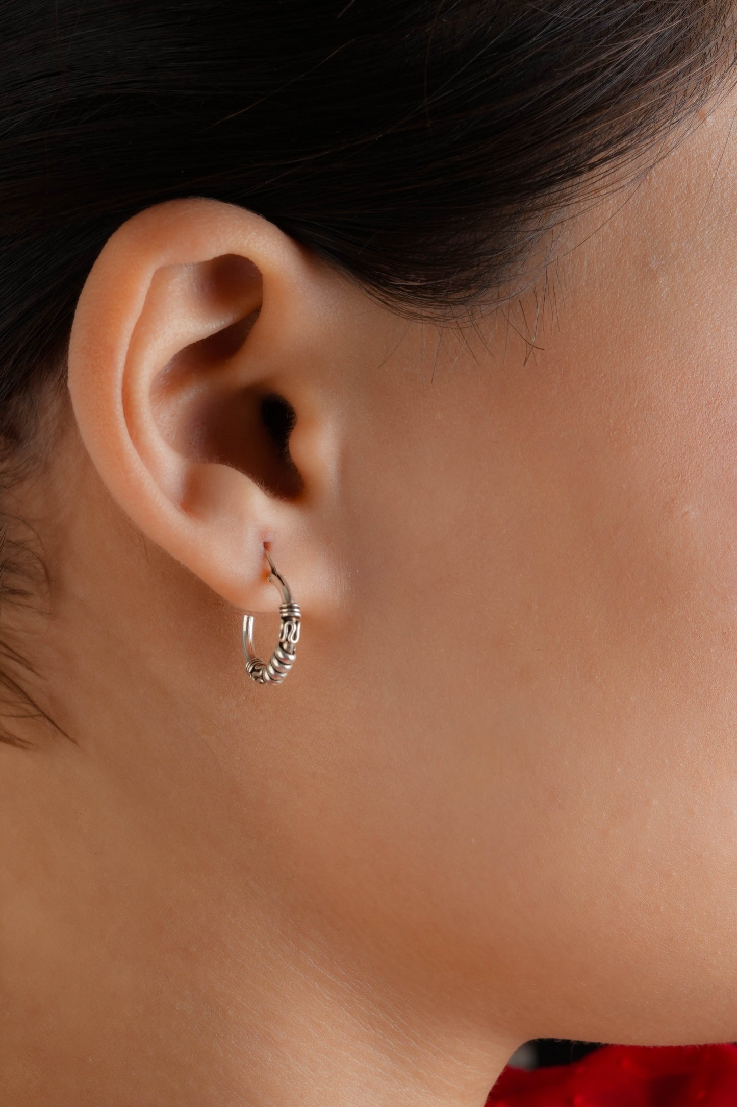 Mini Spiral Silver Hoops