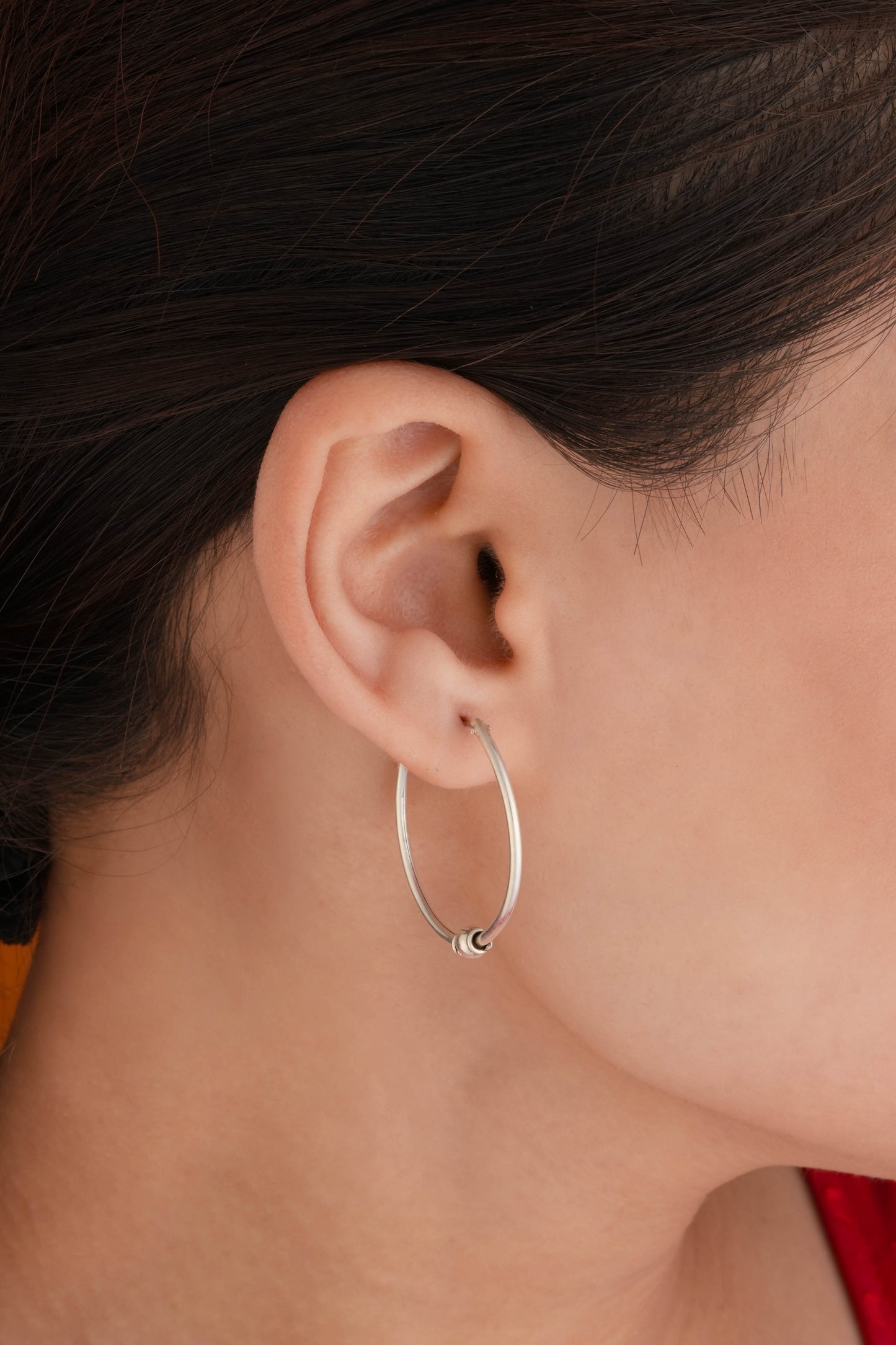 Single Ball Silver Hoops