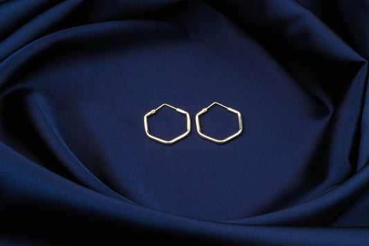 Silver Hexa Hoops