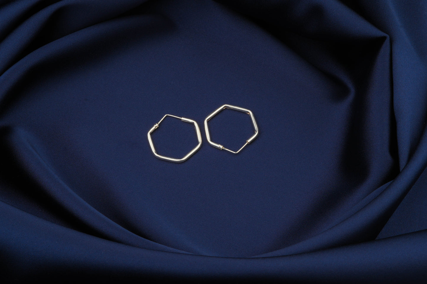 Silver Hexa Hoops