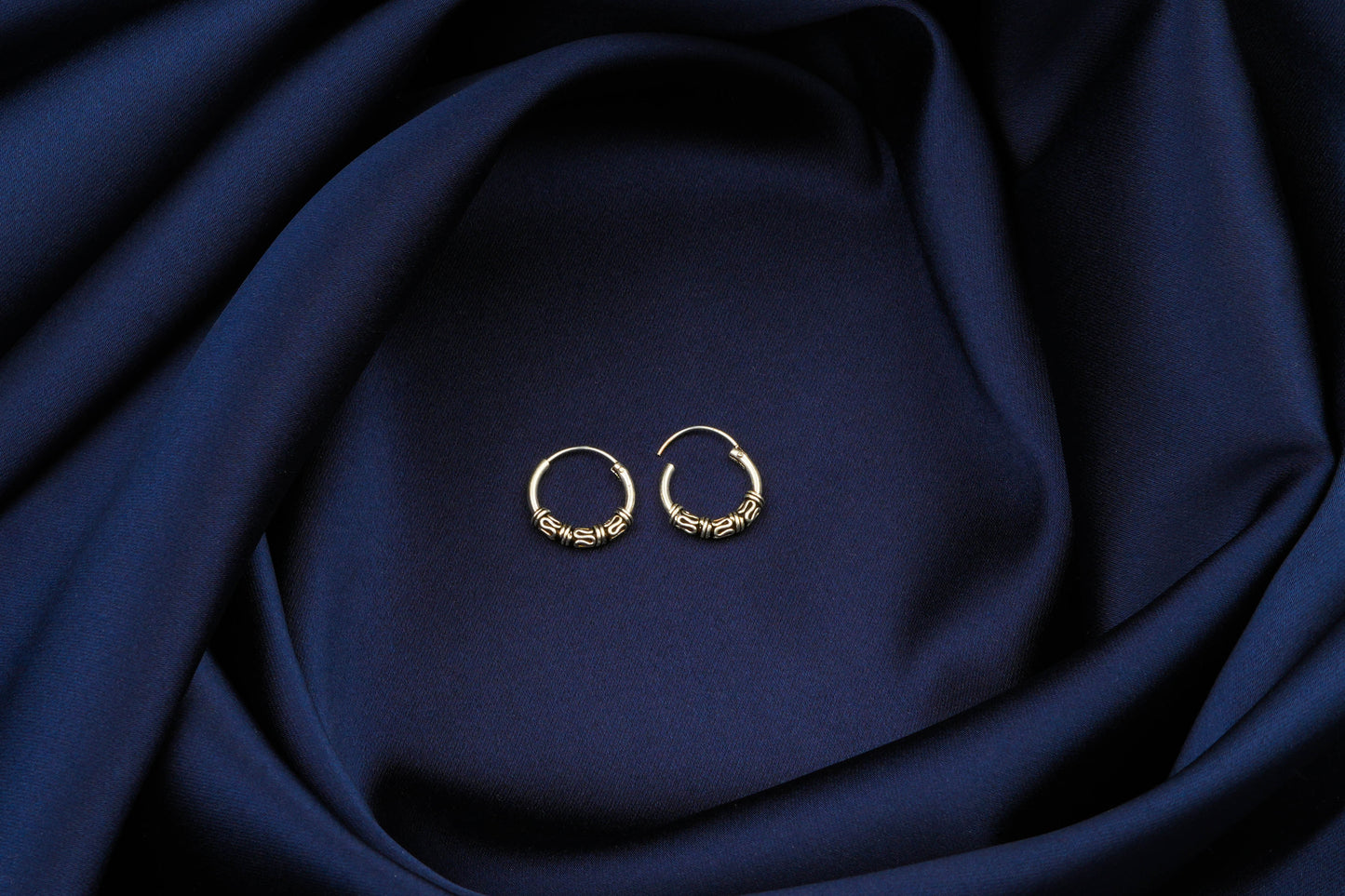 Mini Silver Filigree Hoops