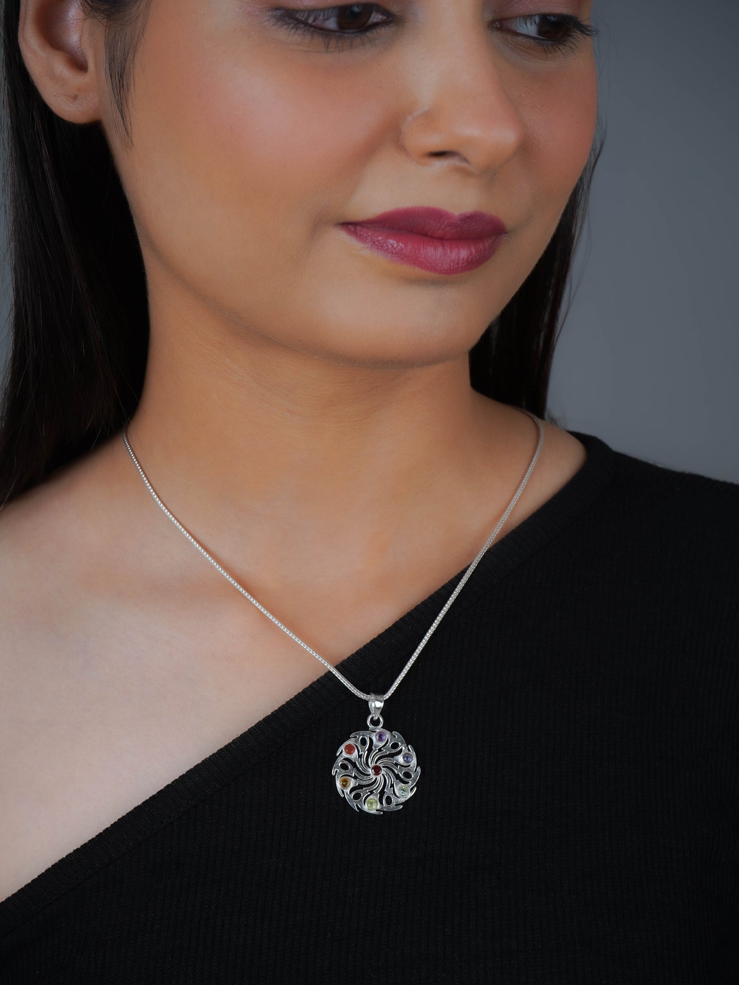 Soul Flower Silver Pendant