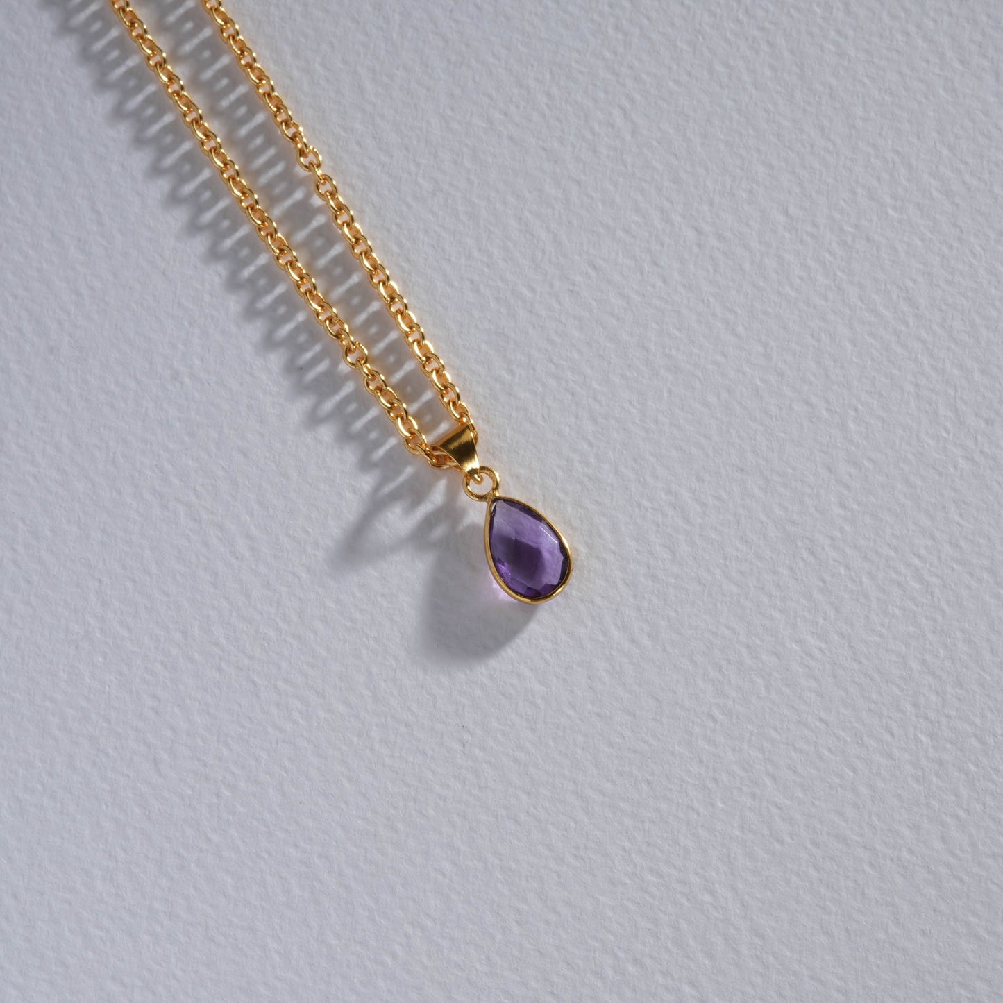 Minimal Amethyst Pendant Set