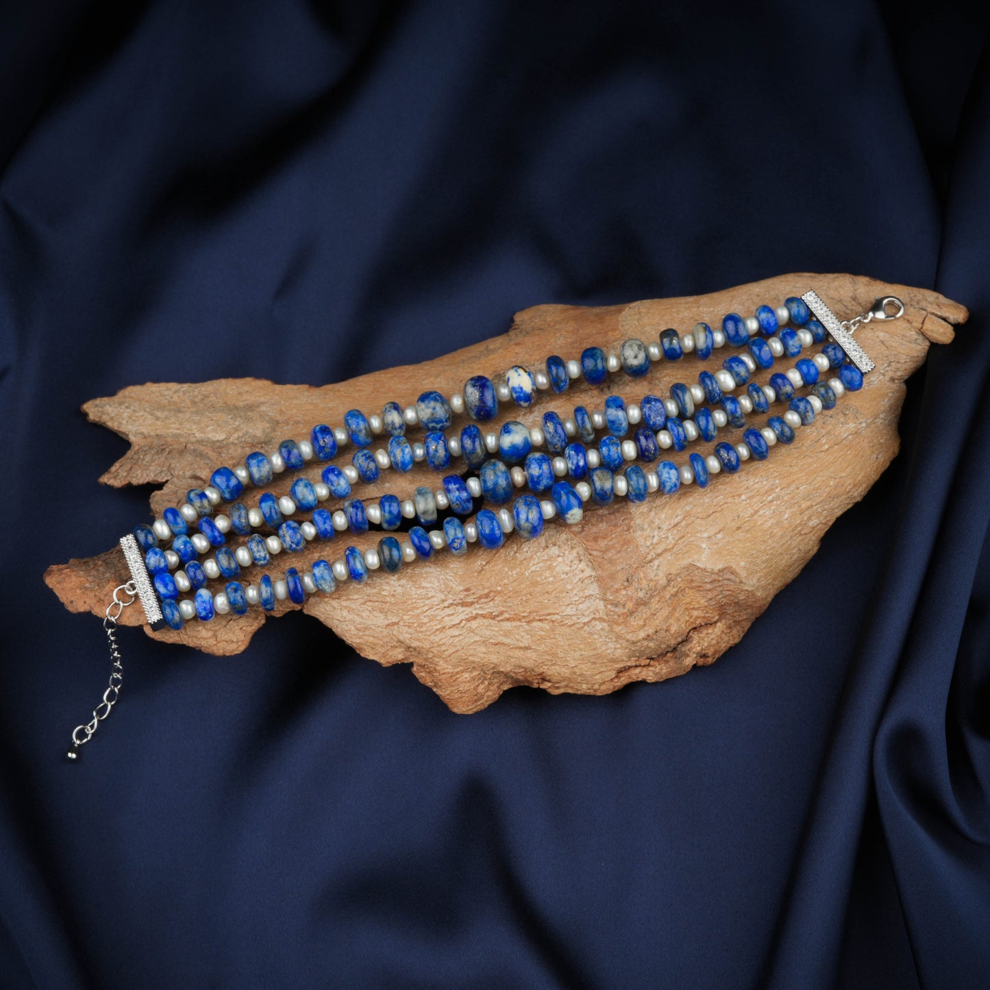 Lapis Lazuli Pearl Luxe Bracelet