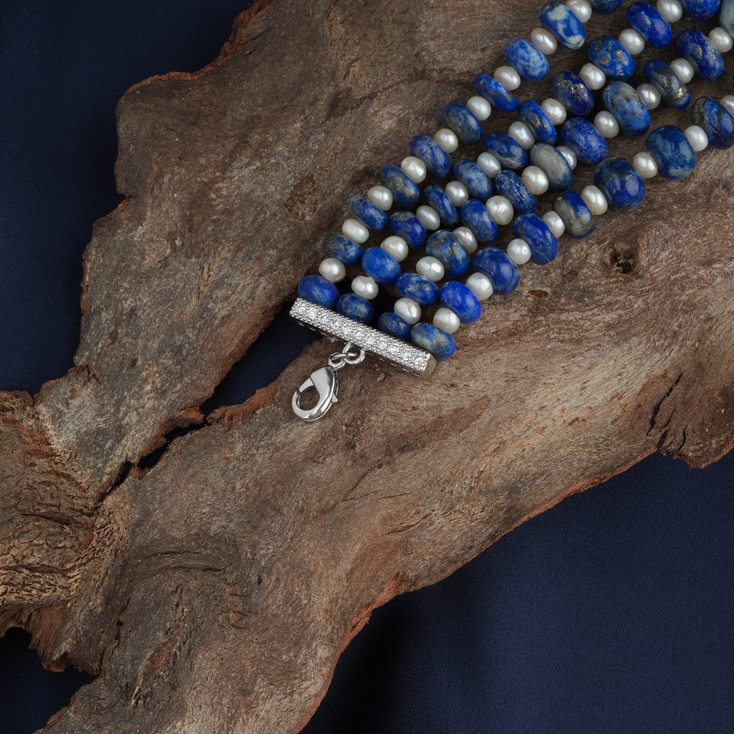 Lapis Lazuli Pearl Luxe Bracelet