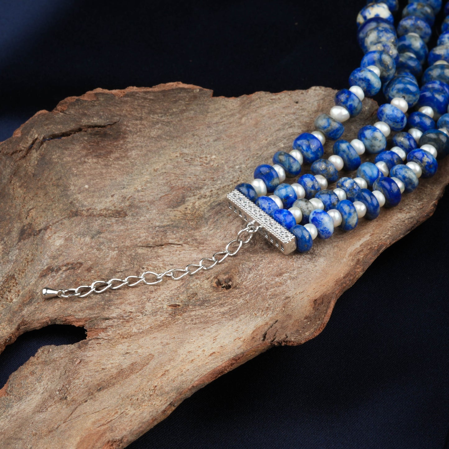 Lapis Lazuli Pearl Luxe Bracelet