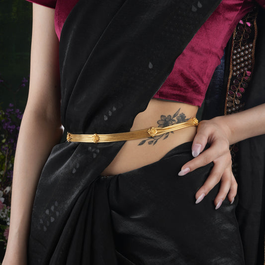 Five Layered Rose Gold Plated Silver Waistband