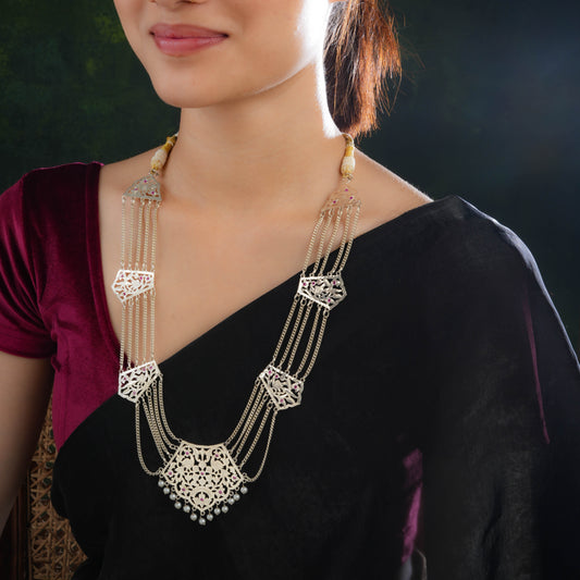 Noor-e-Patra Purani Dilli Silver Necklace