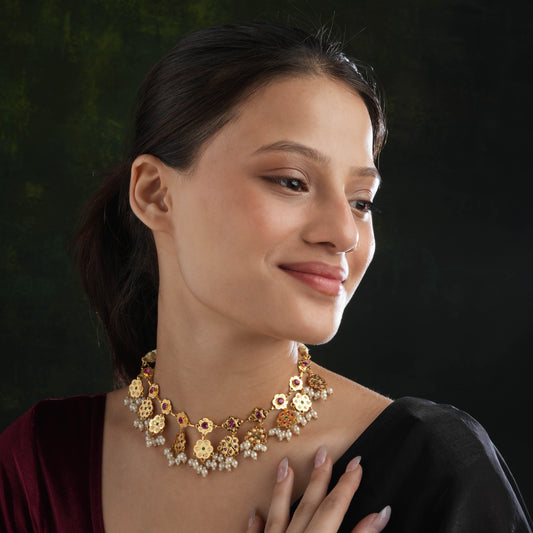 Raunak Purani Dilli Gold Plated Silver Necklace