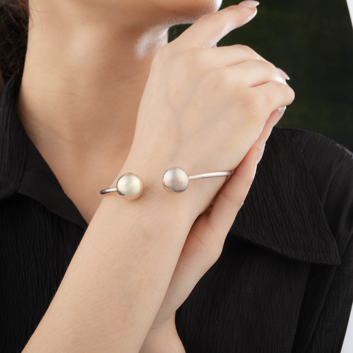 Double Ball Silver Bracelet