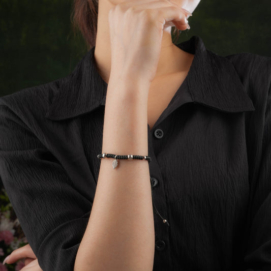'The Leaf' Silver Bracelet