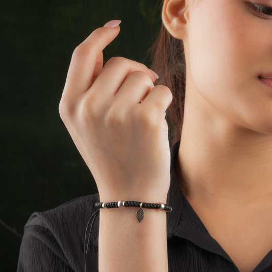 'The Leaf' Silver Bracelet