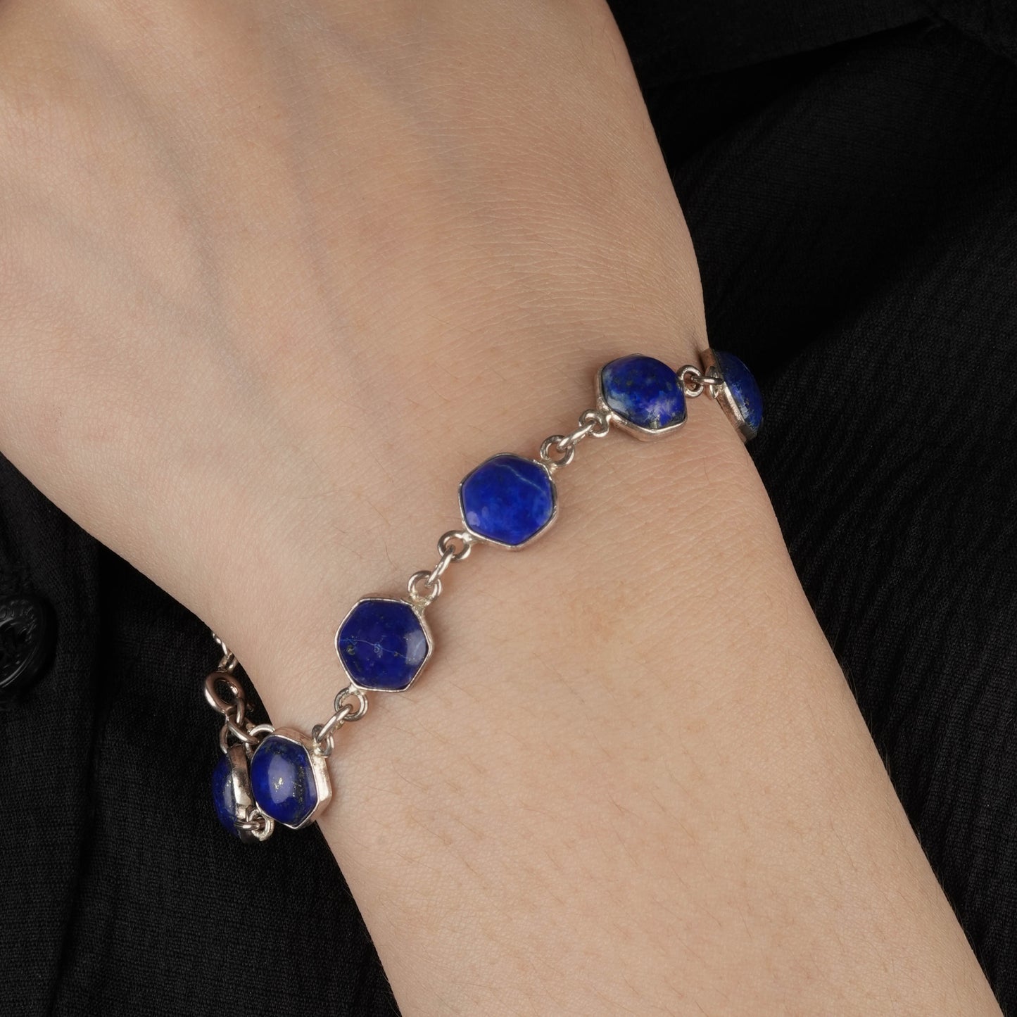 Lapis Lazuli And Silver Bracelet