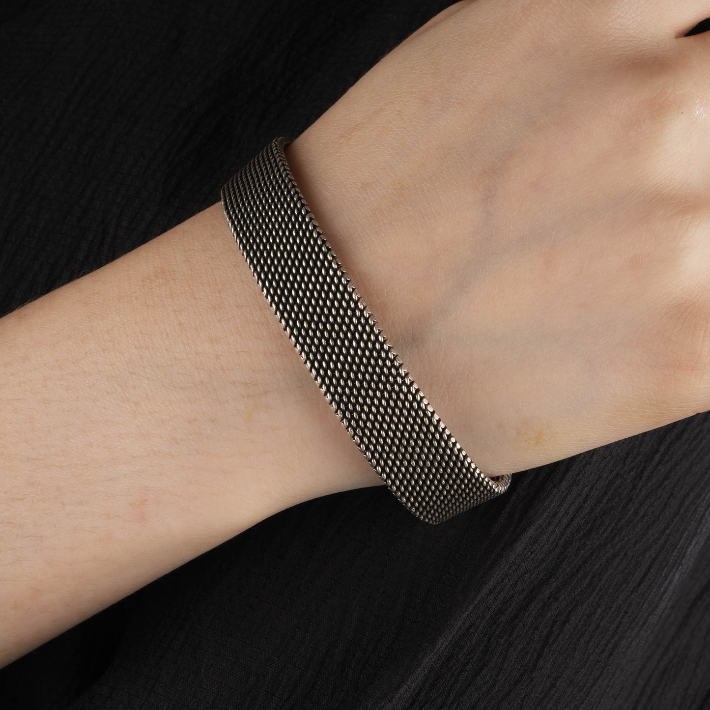 Silver Oxidised Bracelet