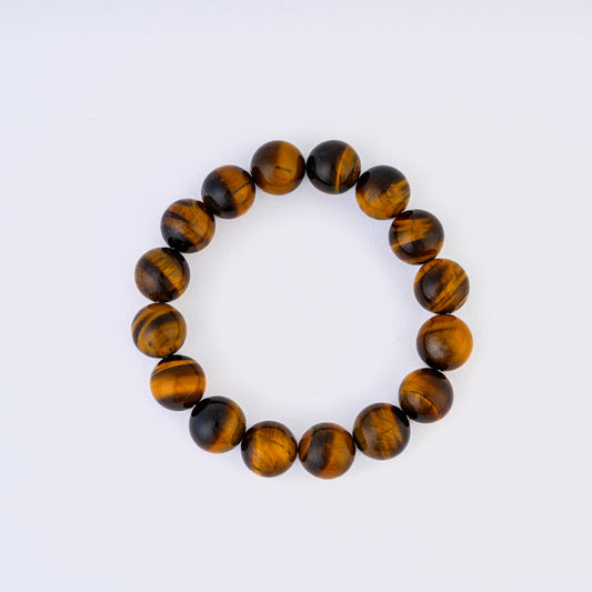 Tiger Stone Natural Gemstone Bracelet(12mm)