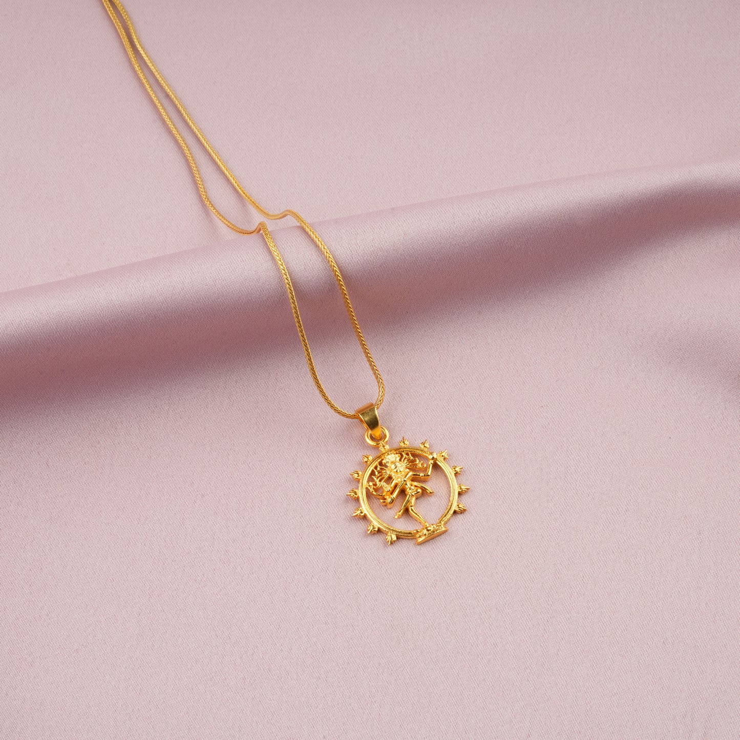 Cosmic Dance Natraja Gold Plated Silver Pendant