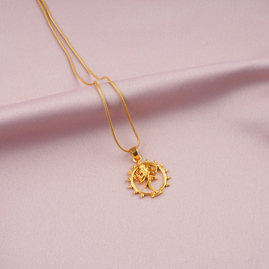 Cosmic Dance Natraja Gold Plated Silver Pendant