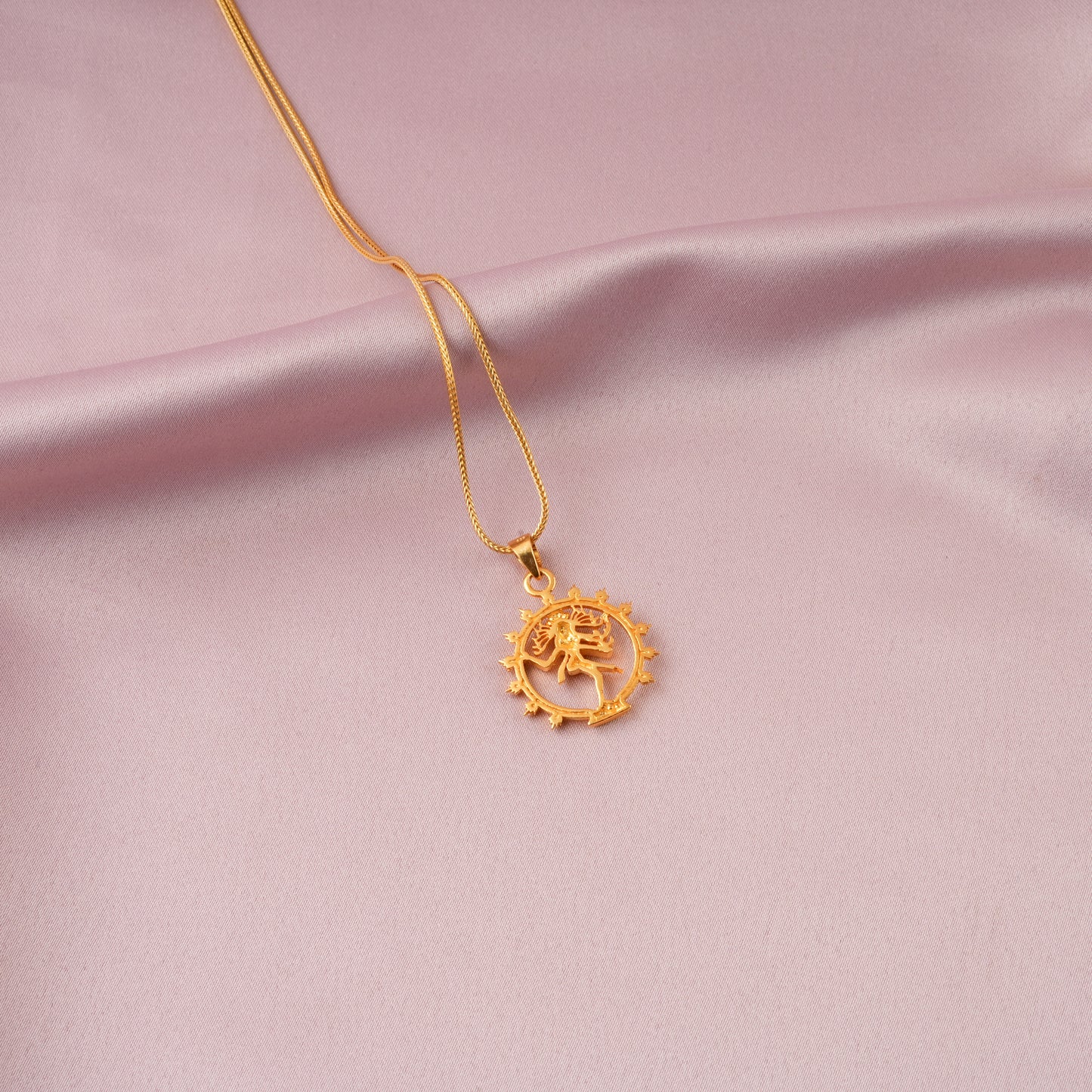 Cosmic Dance Natraja Gold Plated Silver Pendant