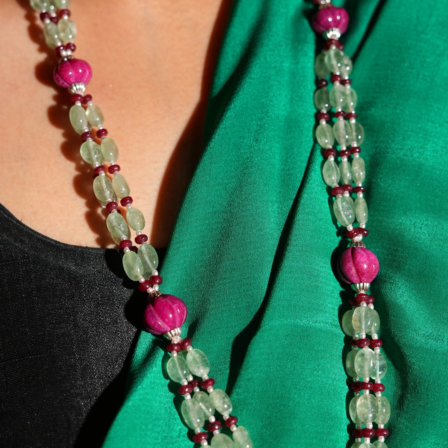 Sham-e-Rang Silver Pendant Designer Necklace