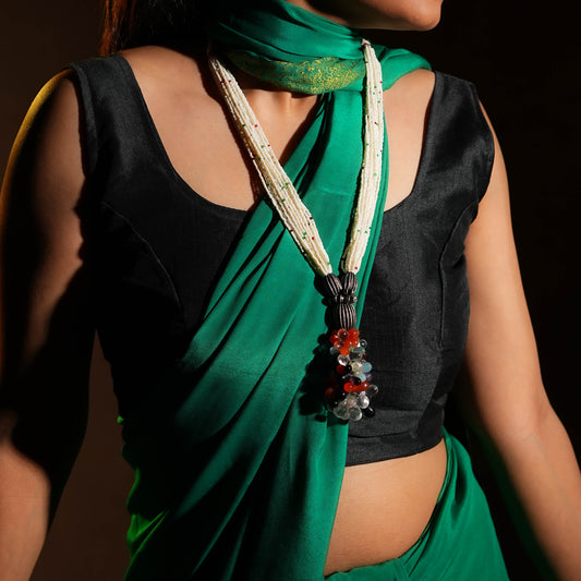 The Natural Stone Bunch Silver Necklace